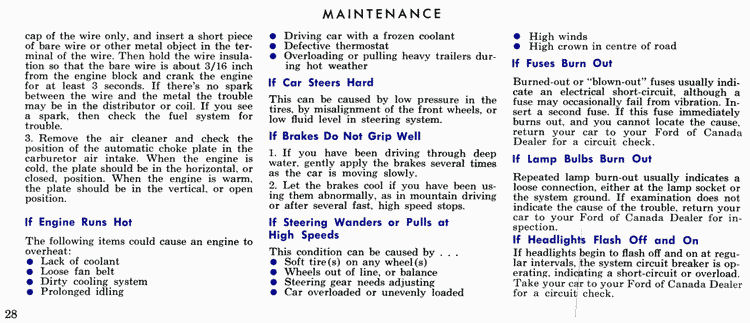 1965 Ford Owners Manual Page 25